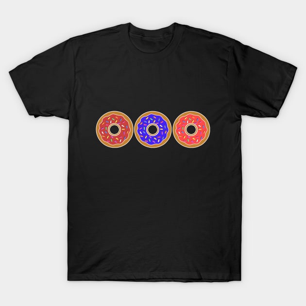 3 Donuts T-Shirt by headrubble